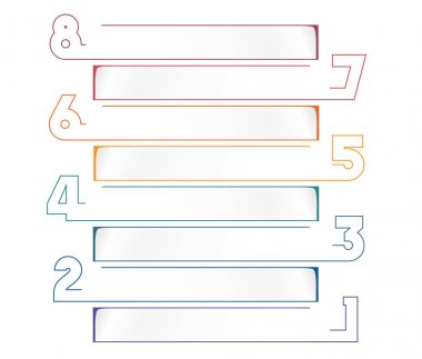 Beyaz arka plandaki projeler için evrensel bilgi grafiği şablonu 