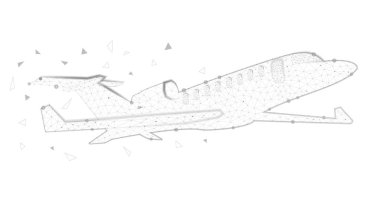 Çokgenler ve noktalardan gelen uçaklar. İş gezisi kavramı, t