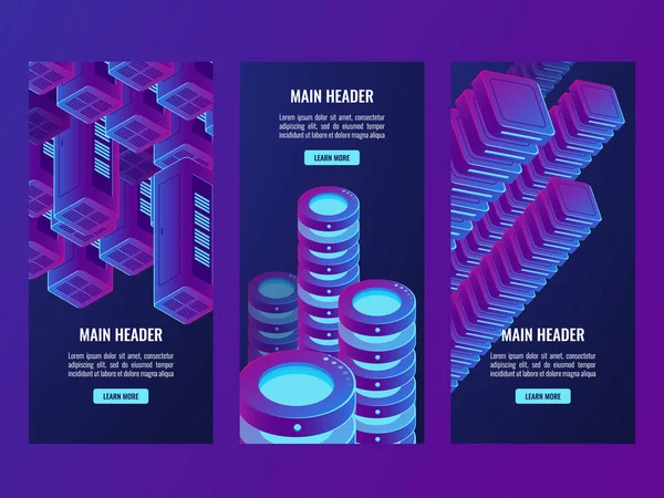 Süper ultraviyole flamalar, dijital veriler ve fütüristik teknoloji, sunucu odası, bulut taşı, veri merkezi, veritabanı vektörü koyu mor neon