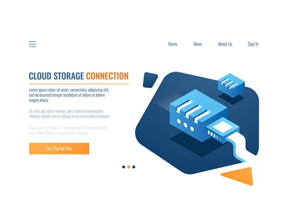 Concepto Informe Estadístico Datos Digitales Análisis Información Sala Servidores Ilustración — Archivo Imágenes Vectoriales