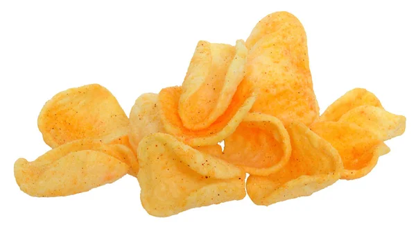 Patatas Fritas Isotadas Sobre Fondo Blanco —  Fotos de Stock