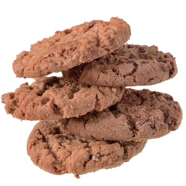 Muesli Cookies Chocolate Isolated White Background — Stock Photo, Image