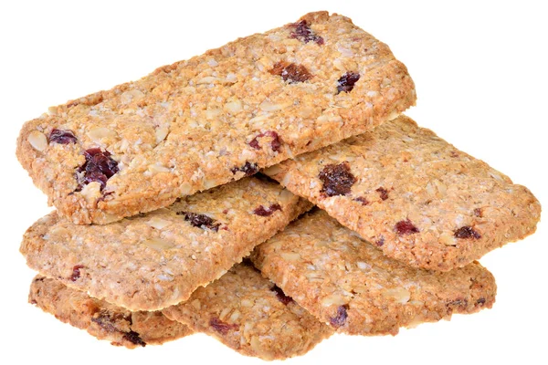 Chutný Čip Cookies Detail Izolovaných Bílém Pozadí — Stock fotografie