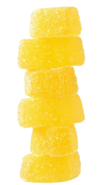 Tower of yellow candy — Stock Photo, Image