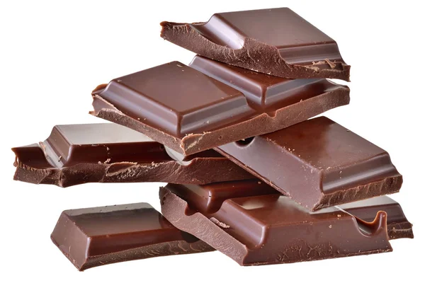 Cubos de chocolate aislados —  Fotos de Stock