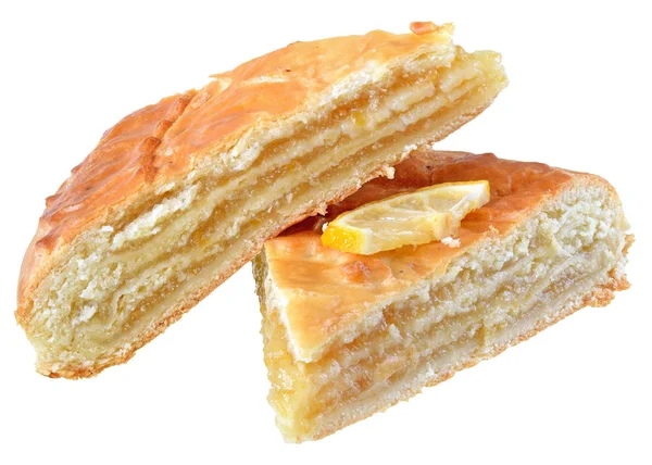 分離されたレモン詰物と柑橘類のパイ パイ — ストック写真