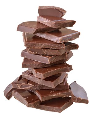 Küpleri izole çikolata Kulesi