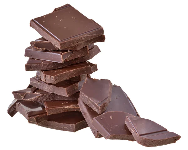 Kubussen van chocolade toren geïsoleerd — Stockfoto