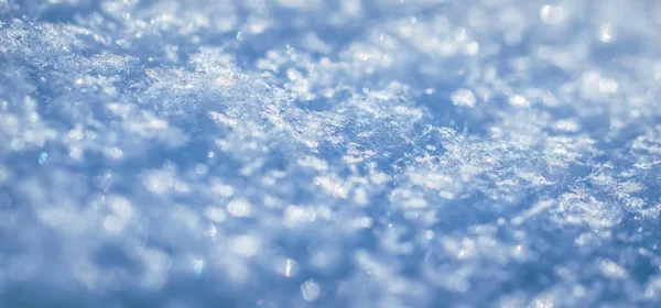 新鲜雪花纹理的宏观背景 — 图库照片