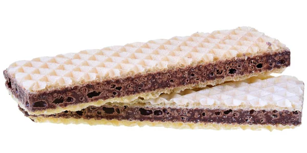 Twee poreuze chocolade wafels — Stockfoto