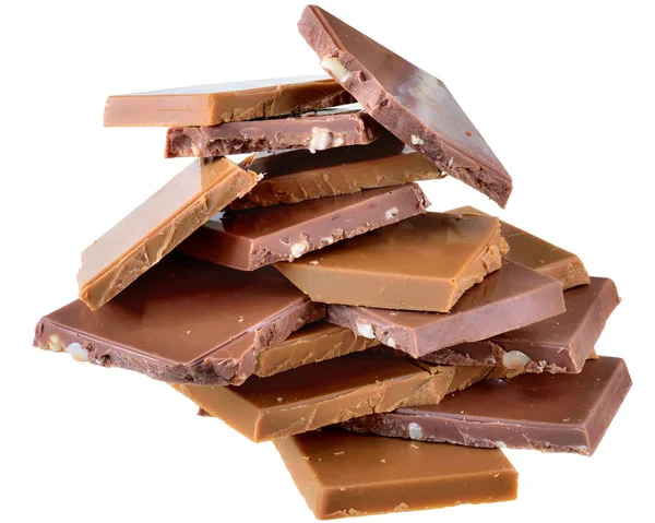 Kuber av choklad isolerade — Stockfoto