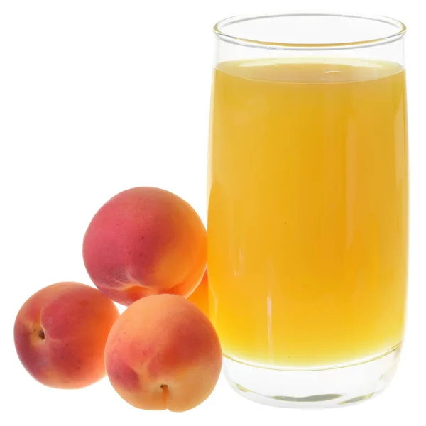 Aprikosensaft isoliert — Stockfoto