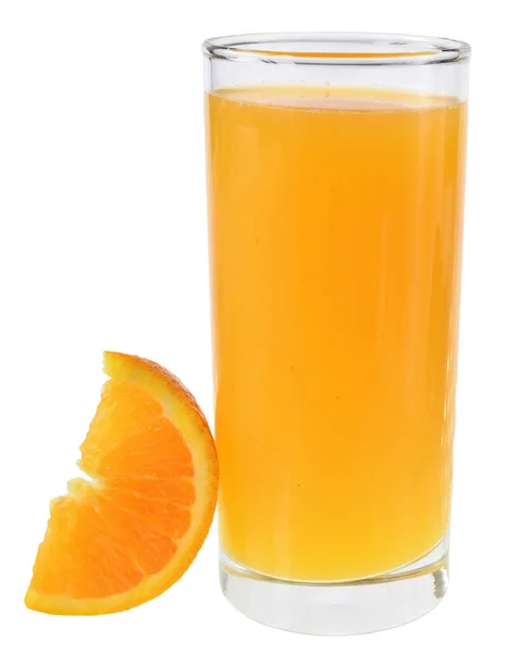 Jugo Naranja Fresco Sobre Fondo Blanco — Foto de Stock