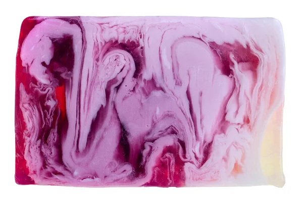 Handgemachte Seife Mit Fliederaroma Isoliert Auf Weißem Hintergrund — Stockfoto