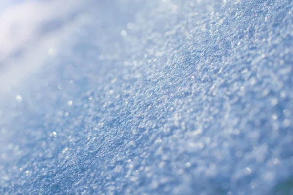 Makro Pozadí Čerstvé Sněhové Vločky Textury Rozmazání — Stock fotografie