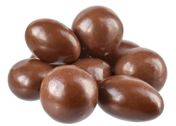 Palle Cioccolato Vicino Isolato Uno Sfondo Bianco — Foto Stock