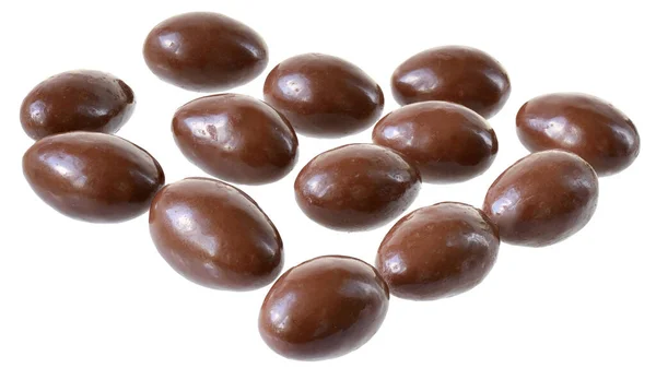 Palle Cioccolato Vicino Isolato Uno Sfondo Bianco — Foto Stock