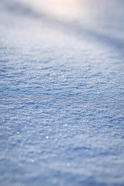 模糊的新雪花纹理的宏观背景 — 图库照片