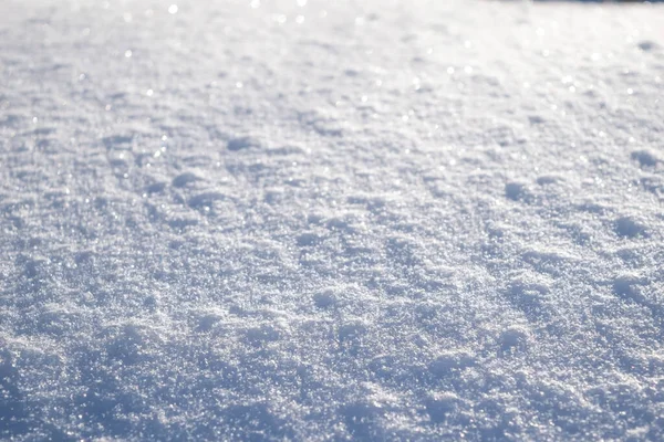 模糊的新雪花纹理的宏观背景 — 图库照片