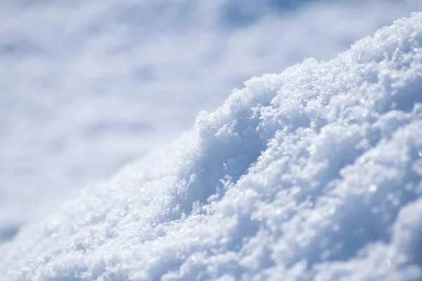 模糊的新雪花纹理的宏观背景 — 图库照片