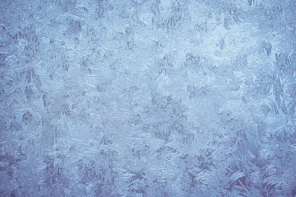 Παγωμένος Φυσικό Μοτίβο Στο Παράθυρο Του Χειμώνα Γυαλί — Φωτογραφία Αρχείου