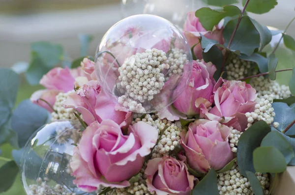 Flores Rosa Ramo Novia — Fotografia de Stock