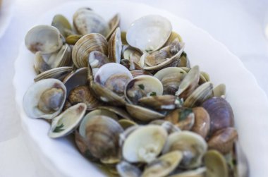 Deniz ürünleri midye deniz diyeti İspanya kithen tabağı 