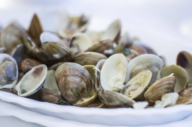 Deniz ürünleri midye deniz diyeti İspanya kithen tabağı 