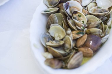 Deniz ürünleri midye deniz diyeti İspanya kithen tabağı 