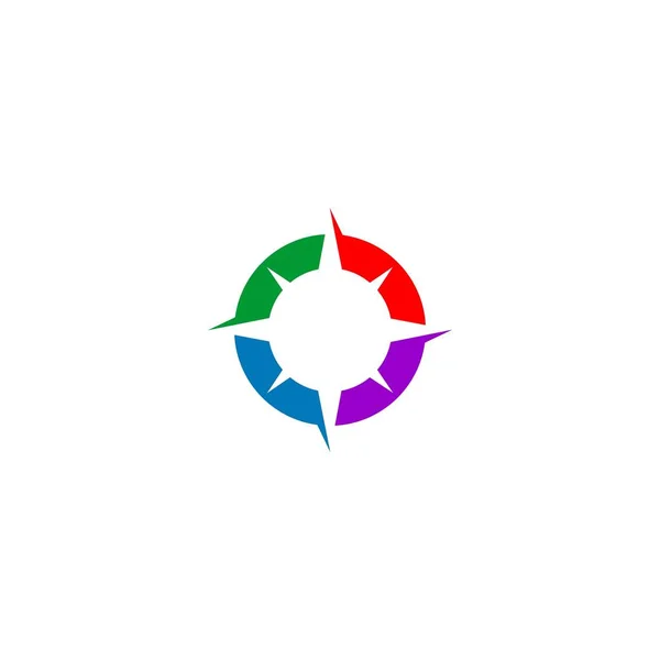 Design Logotipo Bússola Logotipo Colorido Design Círculo —  Vetores de Stock