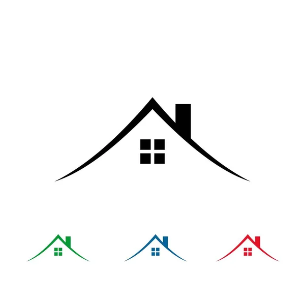 Logotipo Imobiliário Simples Design Logotipo Casa — Vetor de Stock