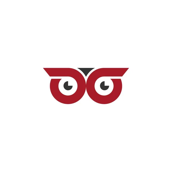 Owl Logotypen Vektor Enkel Design — Stock vektor