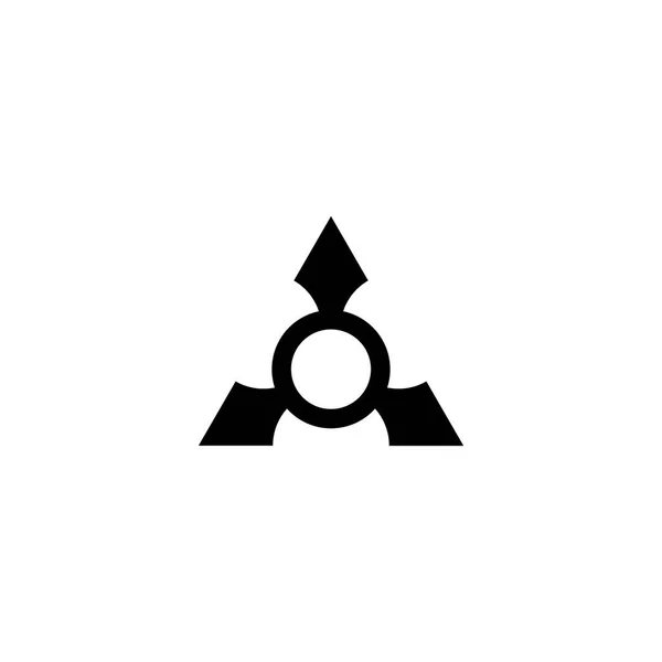Kreis Mit Pfeil Logo Design Dreieck — Stockvektor