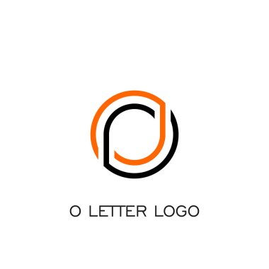 O mektup logo hat kavramı, daire logo tasarımı.