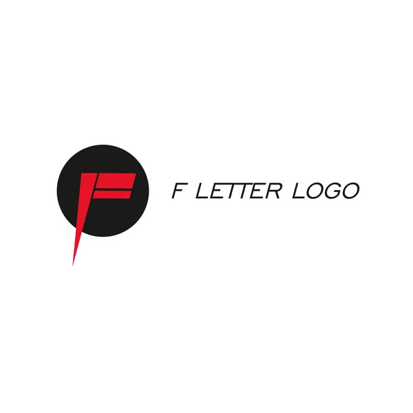Літерний Дизайн Логотипу Червоний Логотип Чорному Колі — стоковий вектор