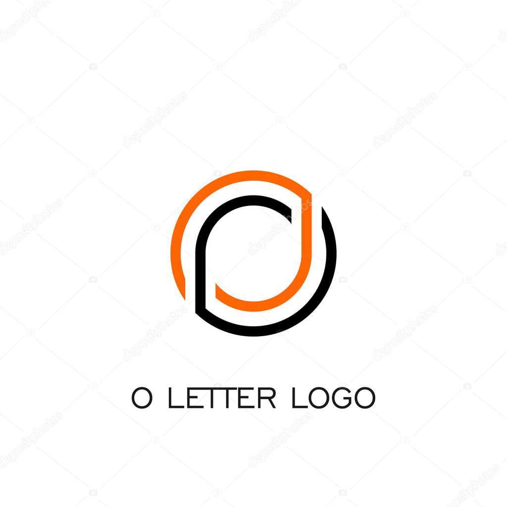 O letter logo line concept, circle logo design.