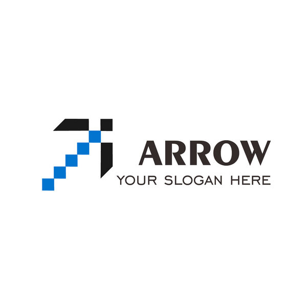 Цифровой логотип Arrow, дизайн логотипа бизнес-технологии
.