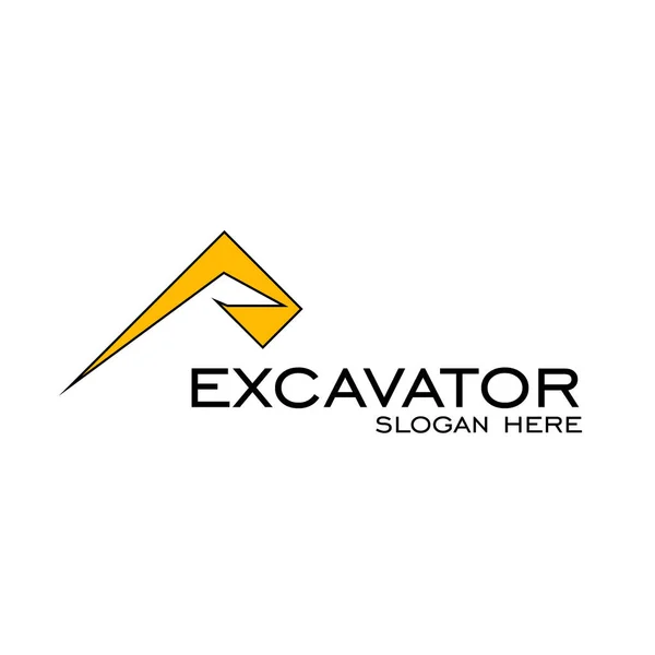 Дизайн Логотипа Экскаватора Простой Векторный Дизайн Логотипа Экскаватора — стоковый вектор