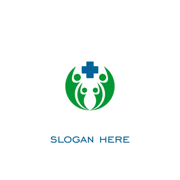 Хрест Люди Векторна Ікона Ілюстрація Медичного Логотипу Дизайн Кола — стоковий вектор