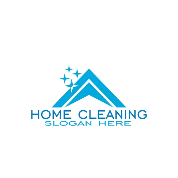 Logotipo Limpeza Casa Ícone Vetorial —  Vetores de Stock