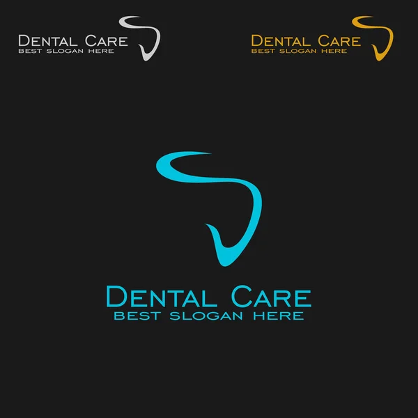 Logotipo Del Cuidado Dental Vector Del Logotipo Dental — Archivo Imágenes Vectoriales