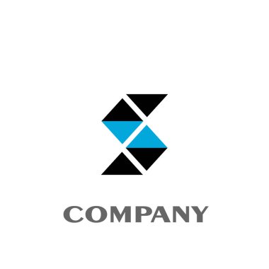 S harfi logo tasarım, basit mektup logo, vektör simgesi.