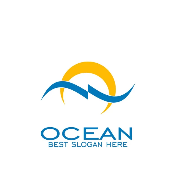 Дизайн Логотипу Океану Векторні Піктограми — стоковий вектор
