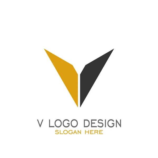 ビジネスロゴの設計 三角形の手紙 — ストックベクタ