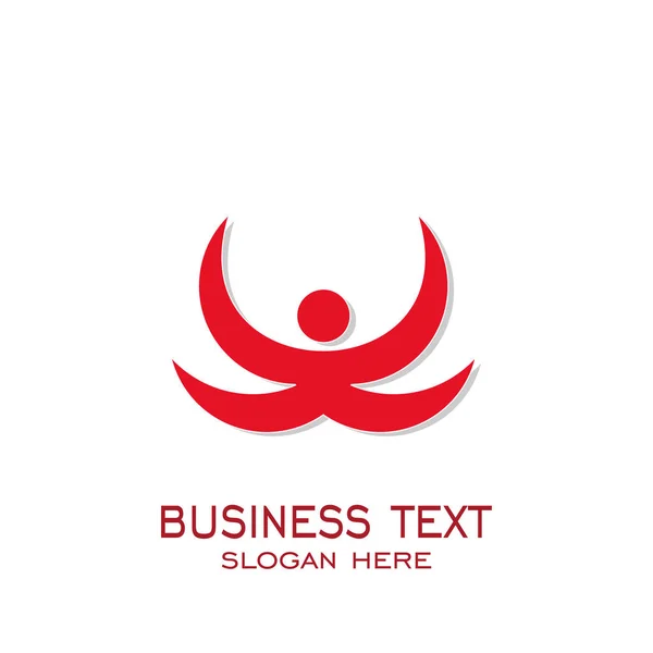 Projekt Logo Firmy Logo Ludzie Wektorowe Ikony — Wektor stockowy