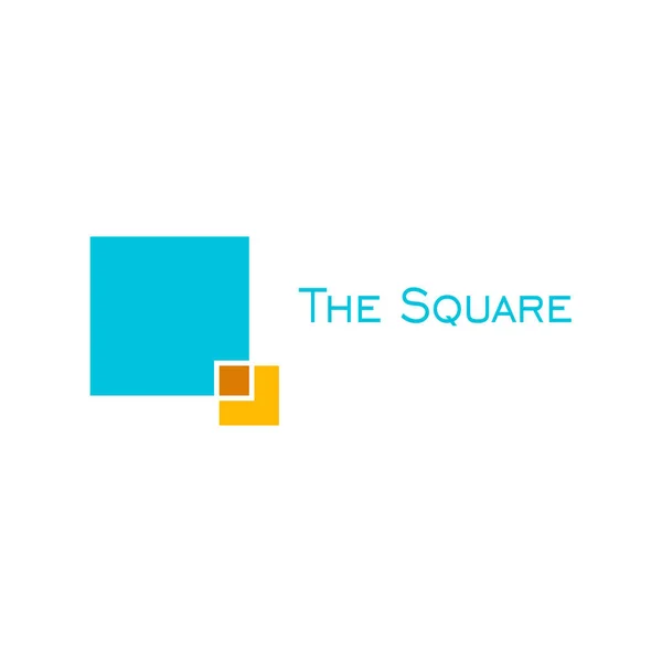Square Logo Design Digital Tech Logo — Stock Vector