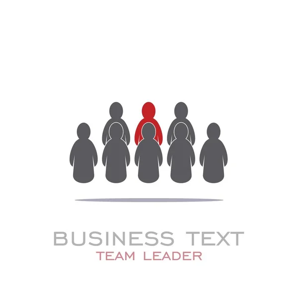 Team leader, business teamwork logo.