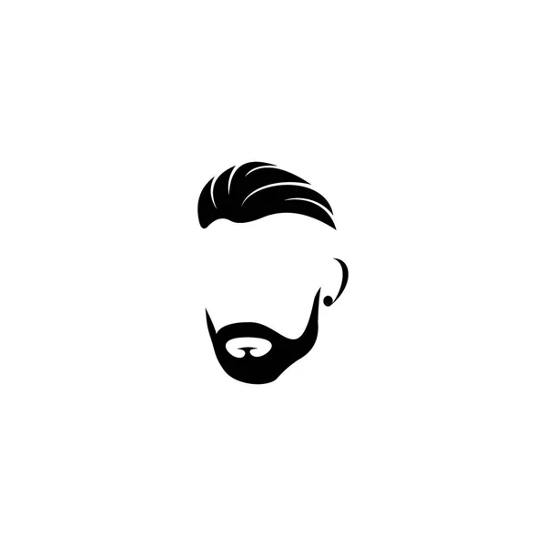 Senhores Vetor Gráfico Modelo Logotipo Gráfico Barbearia Vetor Penteados Masculinos — Vetor de Stock