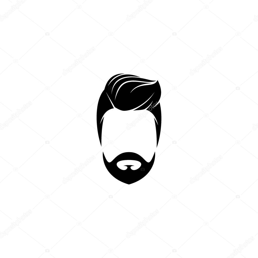 Gentlemen graphic vector, barbershop graphic logo template. vector of men's hairstyles.