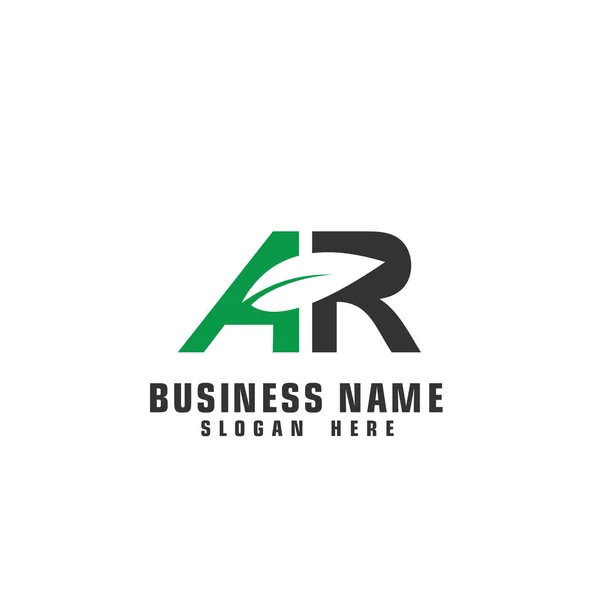 Folha Logotipo Carta Inicial Logotipo Gráfico Modelo — Vetor de Stock